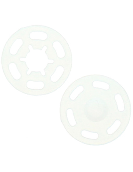 Plastic snap button - White