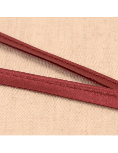 Satin piping - Bordeaux