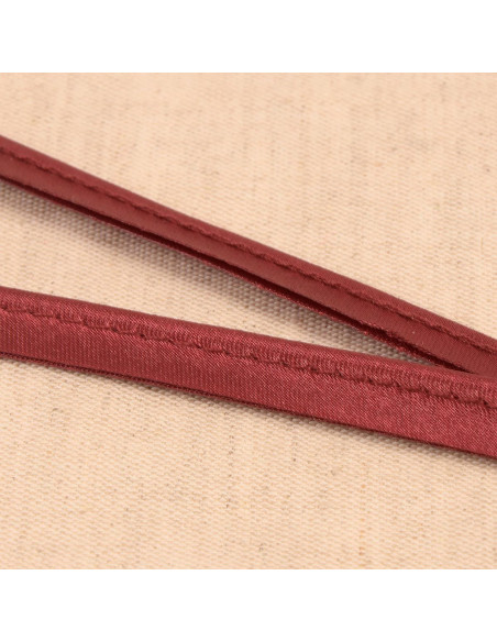 Satin piping - Bordeaux