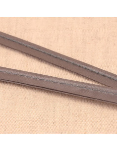 Satin piping - Medium gray