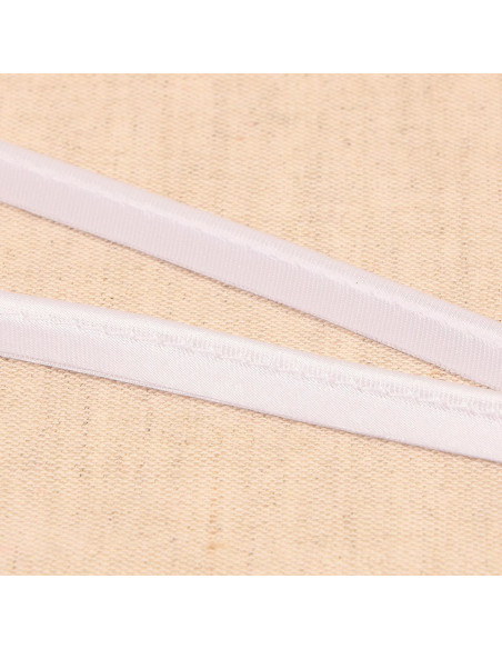 Satin piping - White