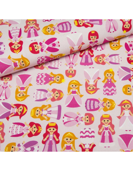 Premium cotton fabric - Pink princesses