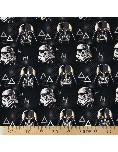Star Wars Jersey Fabric - Stormtrooper and Darth Vader