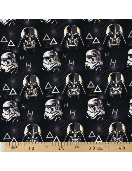 Star Wars Jersey Fabric - Stormtrooper and Darth Vader