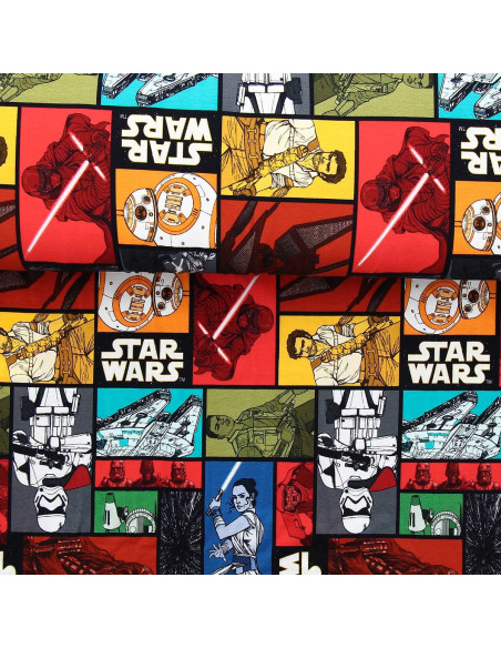 Star Wars Jersey Fabric - Colorful Characters