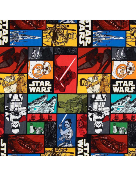 Star Wars Jersey Fabric - Colorful Characters