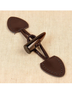 Pre-punched faux leather grommet - Brown
