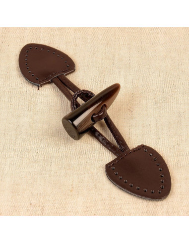 Pre-punched faux leather grommet - Brown
