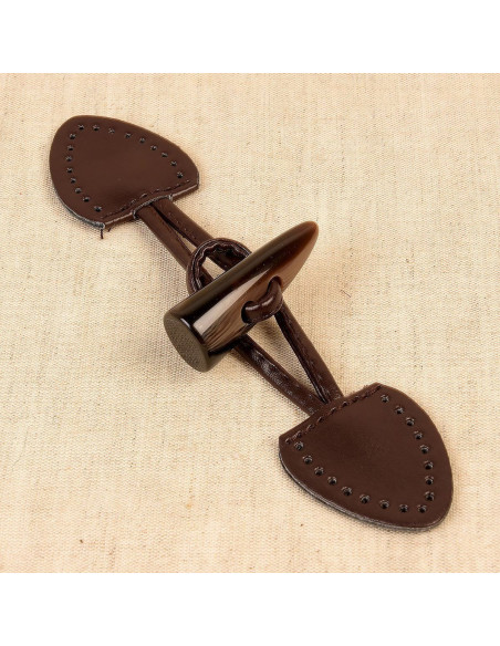 Pre-punched faux leather grommet - Brown