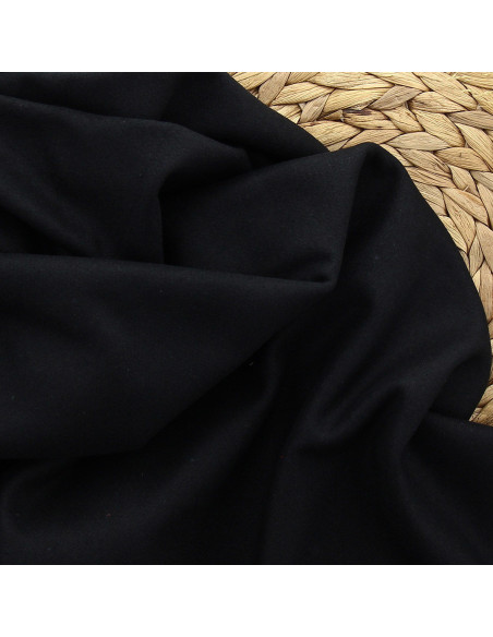 Wool coat fabric - Black