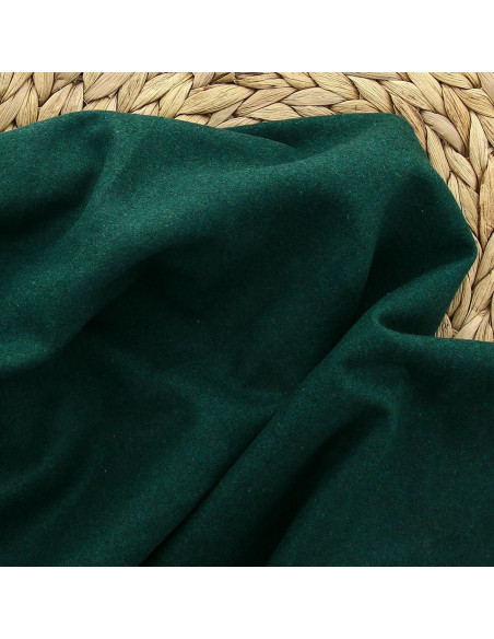 Bottle green wool fabric for coat