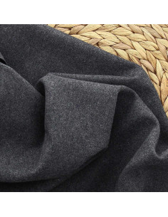 Dark gray woolen fabric for coat