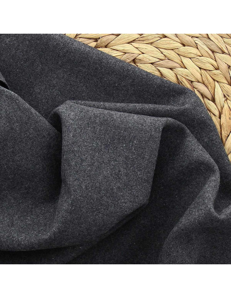 Dark gray woolen fabric for coat