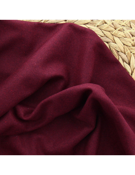 Woolen fabric for coat - Bordeaux