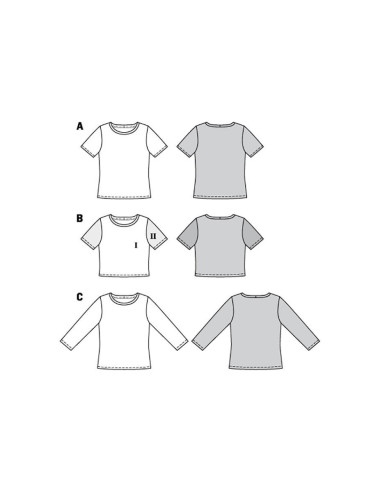 T-shirt Pattern - Burda 6010