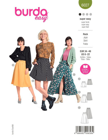 Skirt pattern - Burda 6027