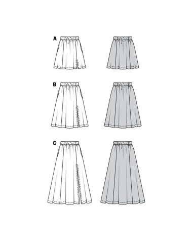 Skirt pattern - Burda 6027