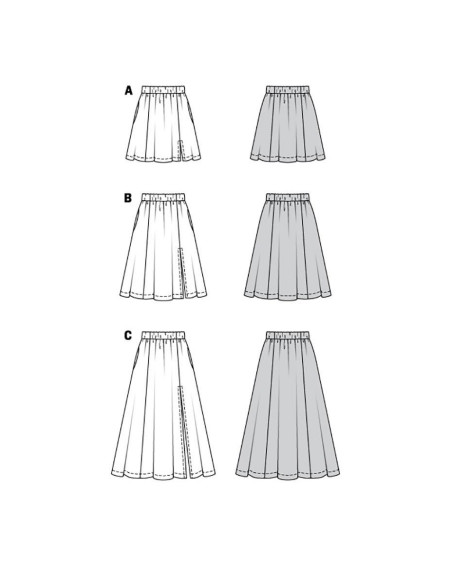 Skirt pattern - Burda 6027