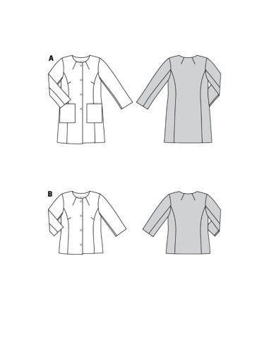 Jacket and Coat Pattern - Burda 6034