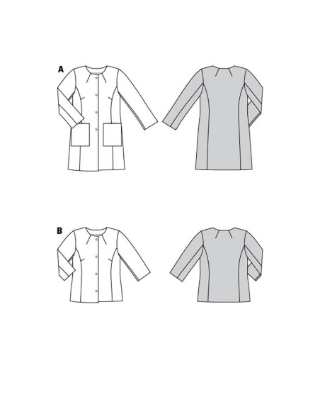 Jacket and Coat Pattern - Burda 6034
