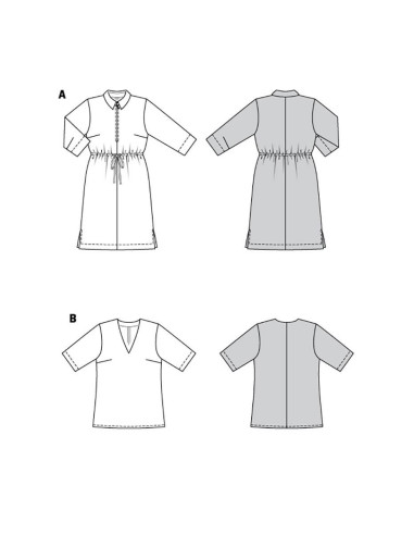 Dress and blouse pattern - Burda 6038