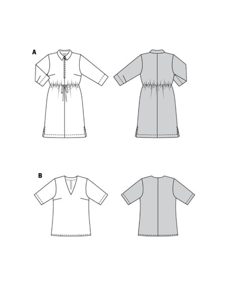 Dress and blouse pattern - Burda 6038