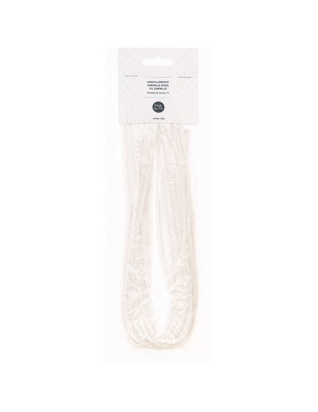 Chenille threads - White