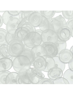 Pack of 25 KAM round resin snaps - Transparent