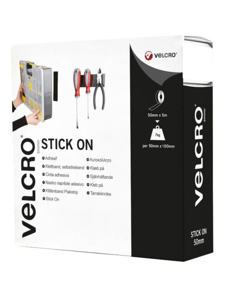 VELCRO® Brand Extreme Adhesive Hook and Loop Tape 50mm x 5M White