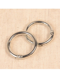 Set of 2 split rings for bags 33 mm - Silver