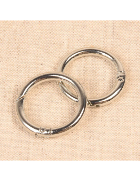 Set of 2 split rings for bags 33 mm - Silver