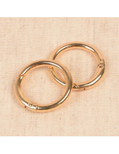 Set of 2 split rings for bags 33 mm - Gold