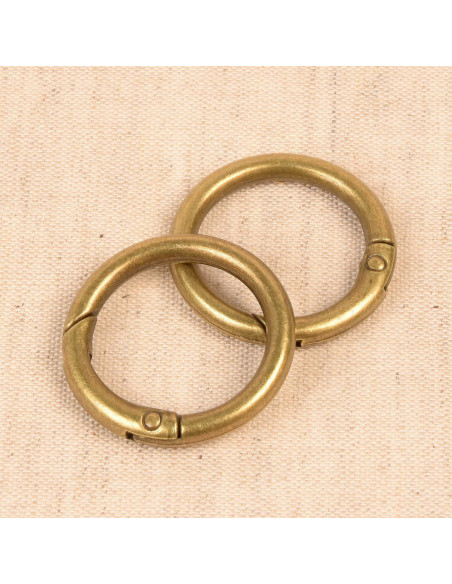 Set of 2 split rings for bags 33 mm - Bronze