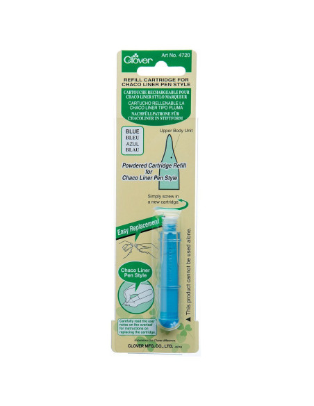 Refill cartridge for Chaco Liner Pen chalk marker by Clover - Blue