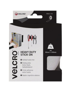 VELCRO® Brand Extreme Adhesive Hook and Loop Tape 50mm x 1M White