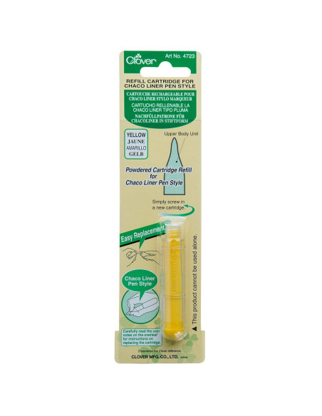 Refill cartridge for Chaco Liner Pen Clover chalk marker - Yellow