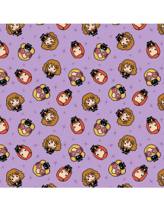 Cotton fabric - Harry Potter kawaii girl lilac