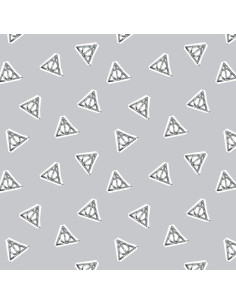 Cotton fabric - Harry Potter Deathly Hallows gray