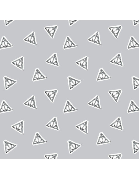 Cotton fabric - Harry Potter Deathly Hallows gray