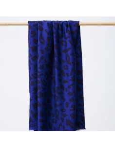 Viscose twill fabric - Urban Leo cobalt blue