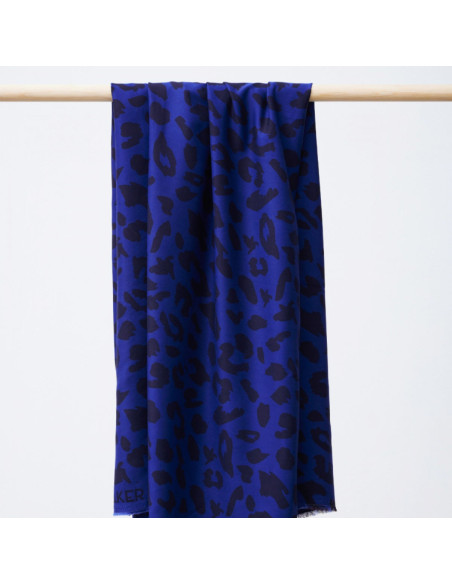 Viscose twill fabric - Urban Leo cobalt blue