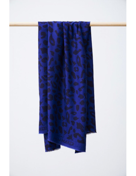 Viscose twill fabric - Urban Leo cobalt blue