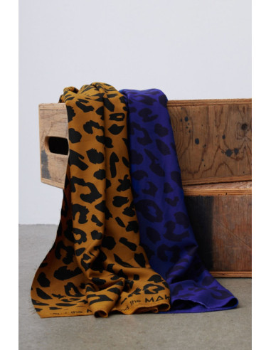 Viscose twill fabric - Urban Leo cobalt blue