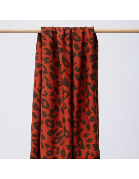 Viscose twill fabric - Urban Leo pumpkin