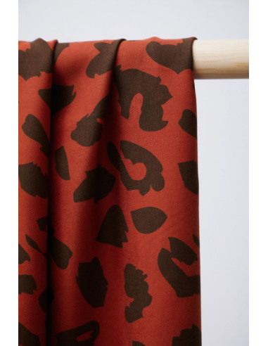Viscose twill fabric - Urban Leo pumpkin