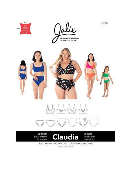 Claudia Bikini Pattern - Jalie 4136