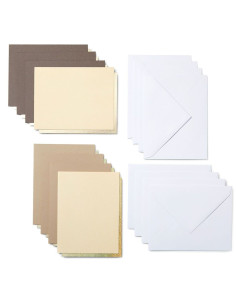 Set of 8 adhesive cards with envelopes R20 Neutrals Cricut 2