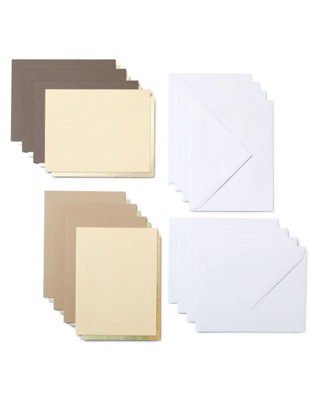 Set of 8 adhesive cards with envelopes R20 Neutrals Cricut