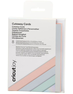 Set of 8 adhesive cards with R20 Pastel Cricut envelopes