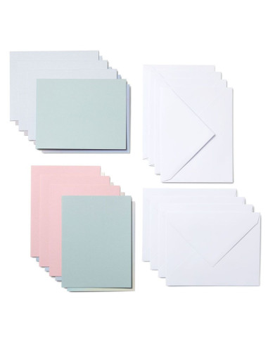 Set of 8 adhesive cards with R20 Pastel Cricut envelopes
